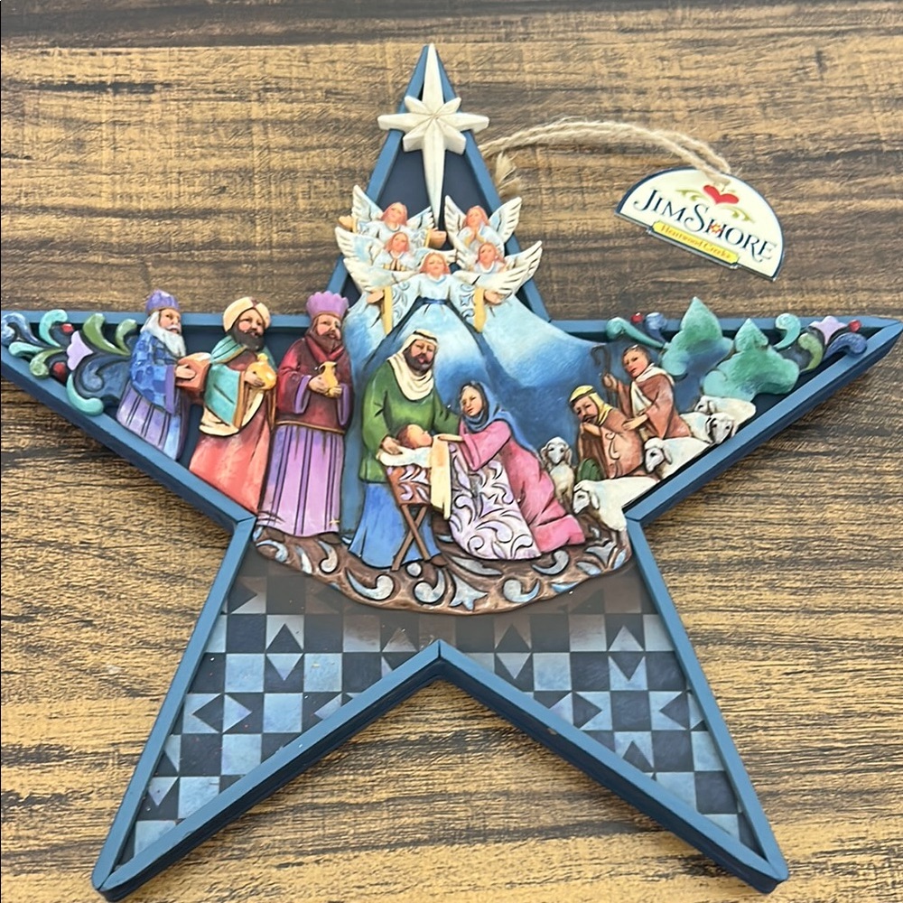 Jim Shore Blue Nativity Star Ornament